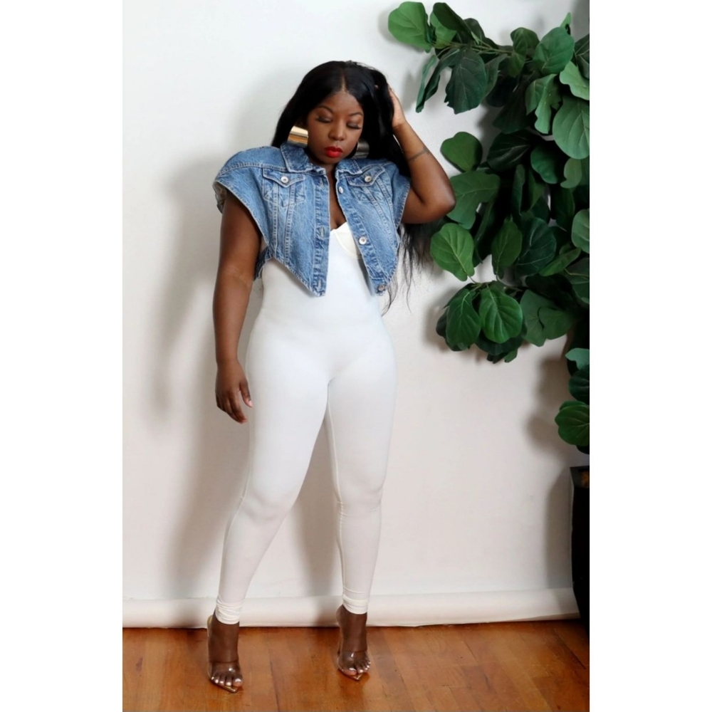 Cropped Denim Top/Vest